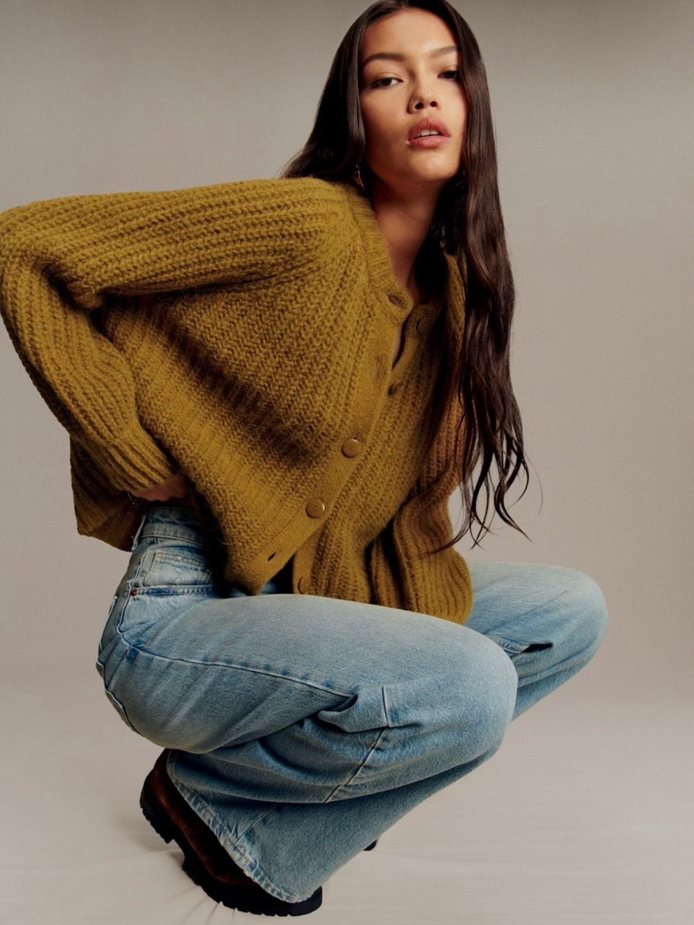 Sezane Emile Cardigan in Bronze, Size S